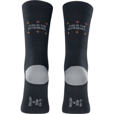 SQlab ONE10 2.0 Merino cycling socks in charcoal black with reinforced heel for cycling and commuting