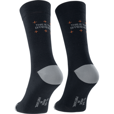 SQlab ONE10 2.0 unisex cycling socks in charcoal black and grey with high cuff for cycling and commuting