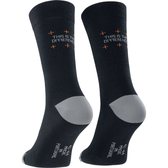 SQlab ONE10 2.0 unisex cycling socks in charcoal black and grey with high cuff for cycling and commuting