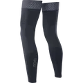 SQlab cycling leg warmers in anthracite black with geometric gripper cuff, pair front view