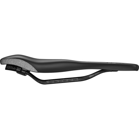 SQlab 614 ERGOWAVE active 2.1 Carbon bike saddle in black, side view