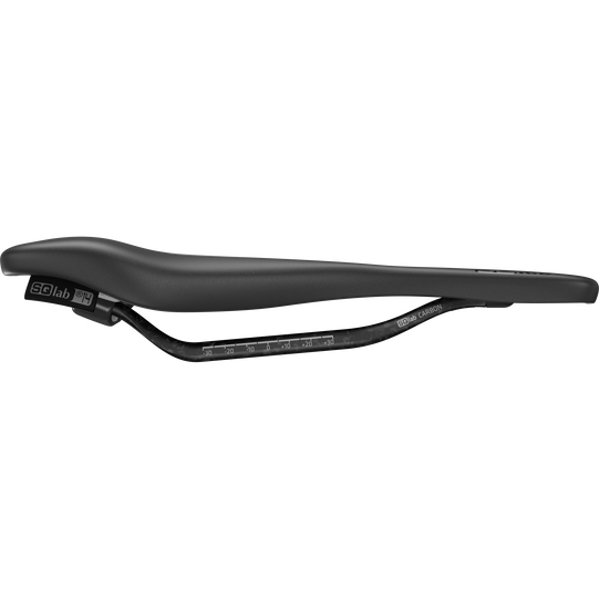 SQlab 612 ERGOWAVE active 2.1 Carbon Sattel in matt schwarz – Seitenansicht mit Carbonstrube