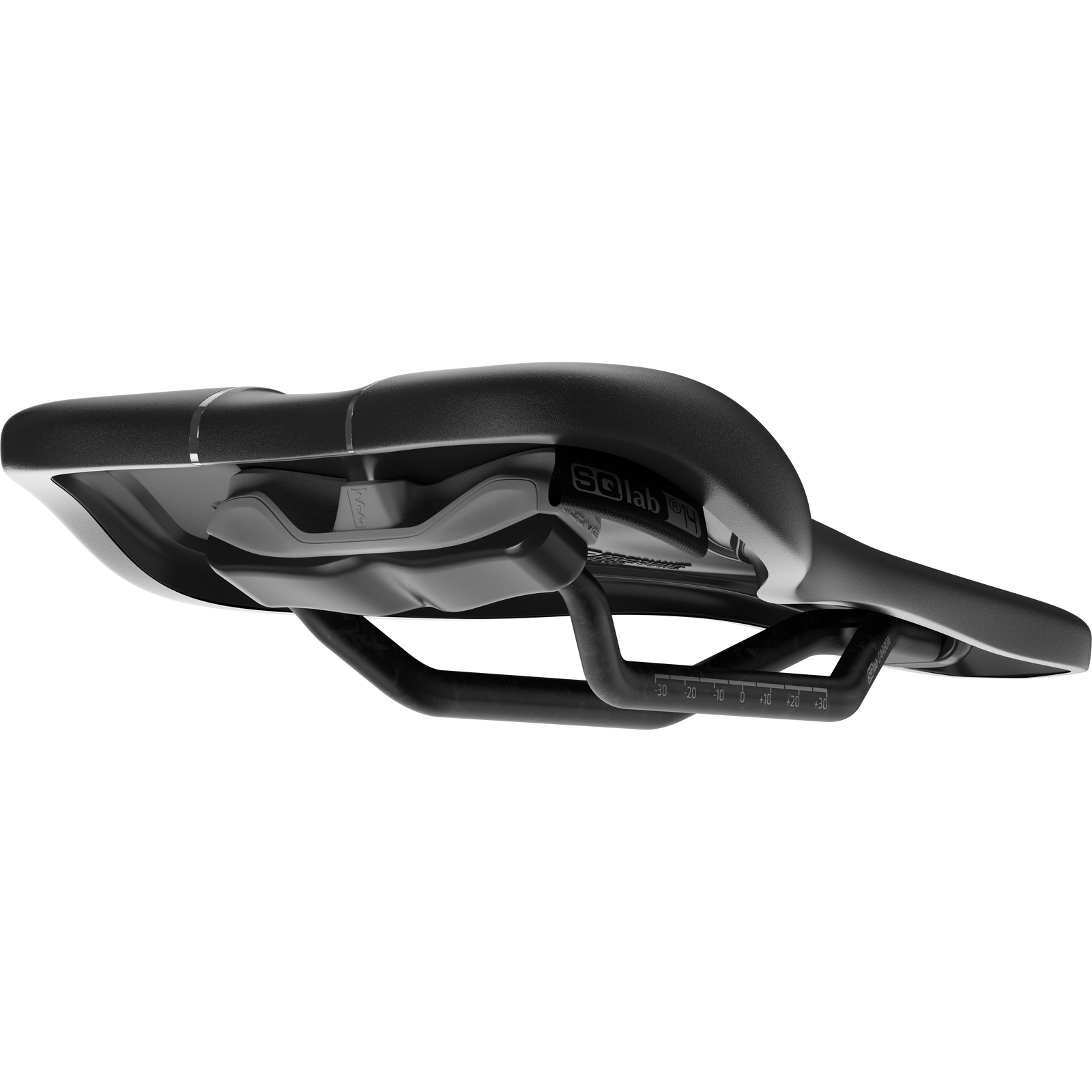 SQlab 612 ERGOWAVE active 2.1 Carbon saddle in matte black with carbon rails