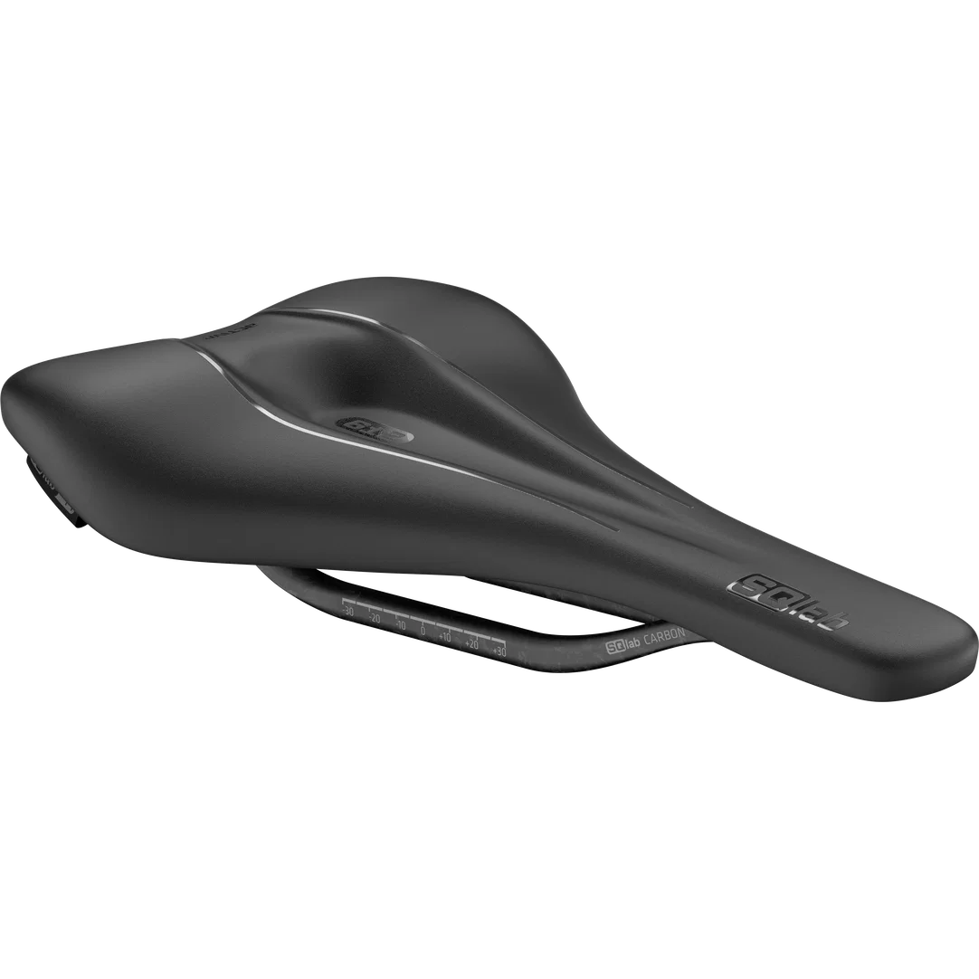 SQlab 612 ERGOWAVE active 2.1 Carbon saddle in black with carbon rails