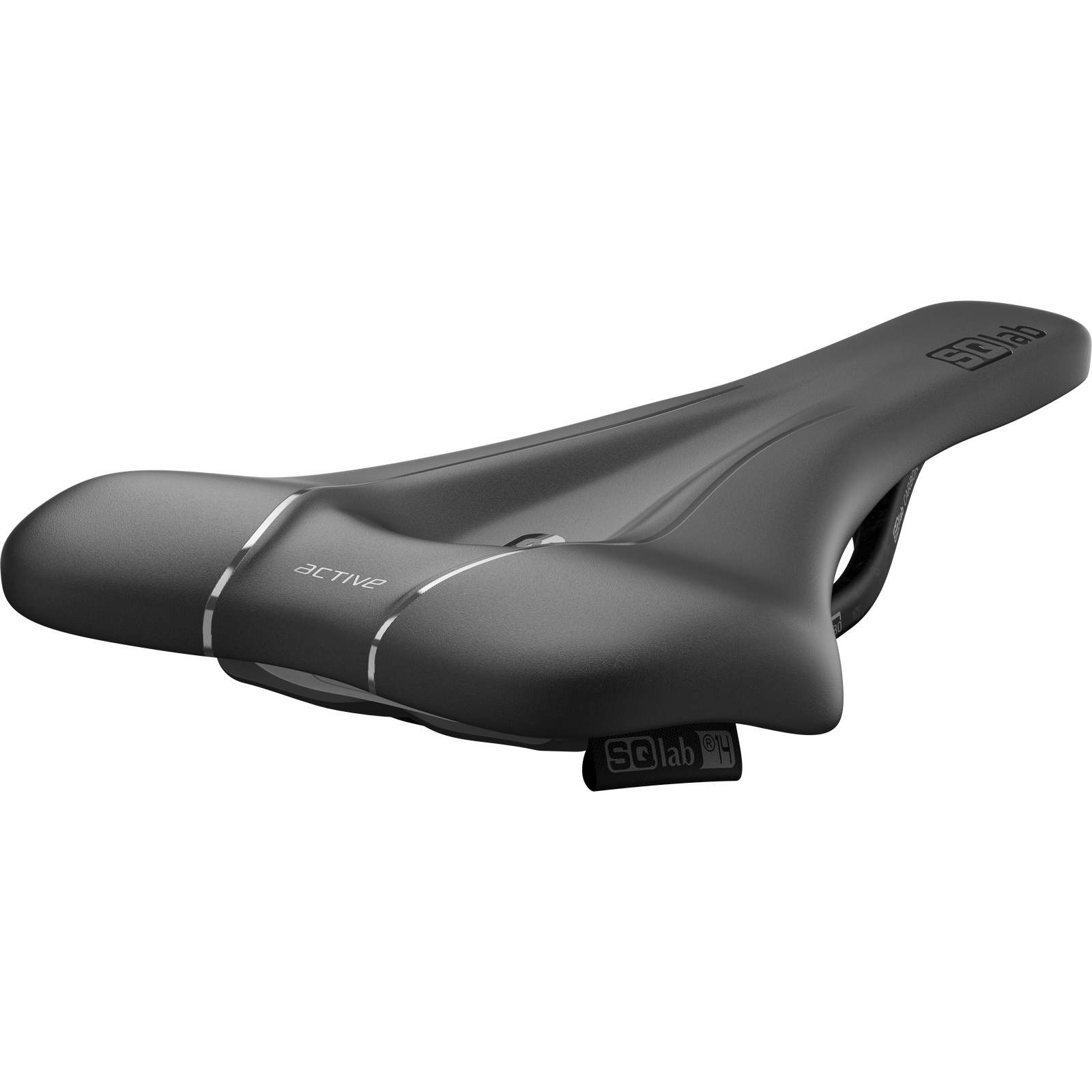 SQlab 612 ERGOWAVE active 2.1 Carbon saddle in black with carbon rails