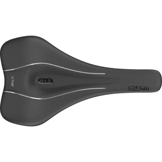SQlab 612 ERGOWAVE active 2.1 Carbon saddle in black with central relief channel