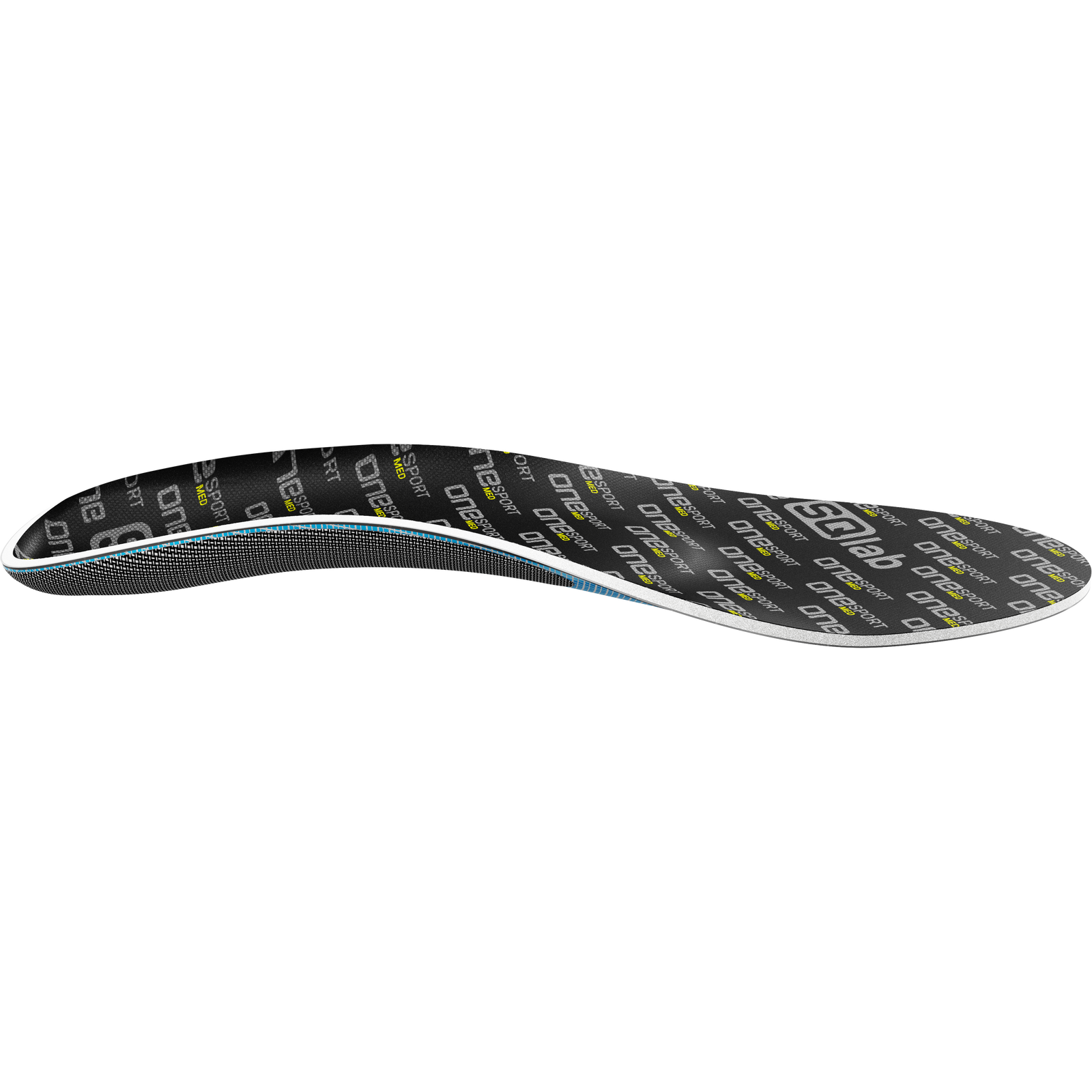 SQlab ONE sport medium cycling shoe insole in charcoal black with anatomical arch support