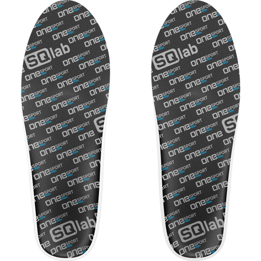 SQlab ONE sport HIGH Einlegesohlen für Fahrradschuhe in schwarz mit grauem Logomuster