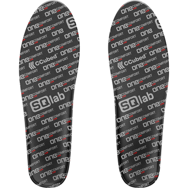 Semelle intérieure SQlab ONE comfort low en noir avec technologie ccubed, vue dessus de la paire