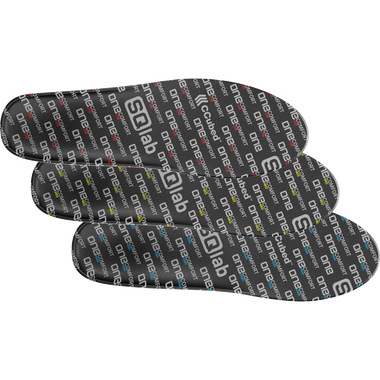 Semelle intérieure SQlab ONE comfort low en noir charbon avec imprimé logo intégral