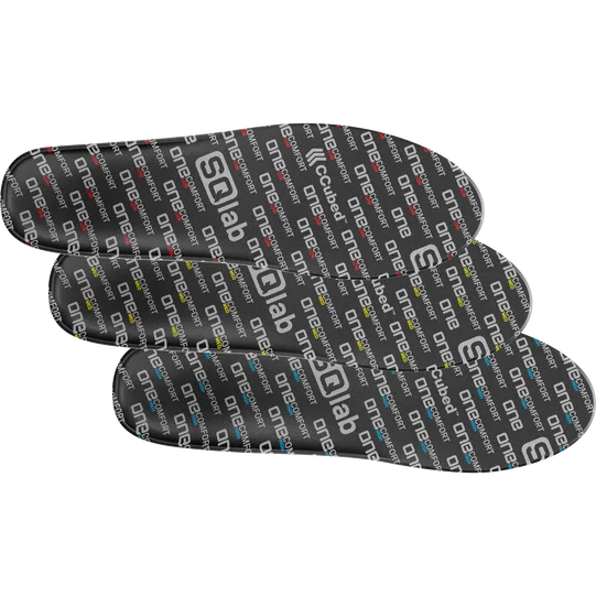 Semelle intérieure SQlab ONE comfort med en anthracite avec imprimé logo intégral, lot de trois