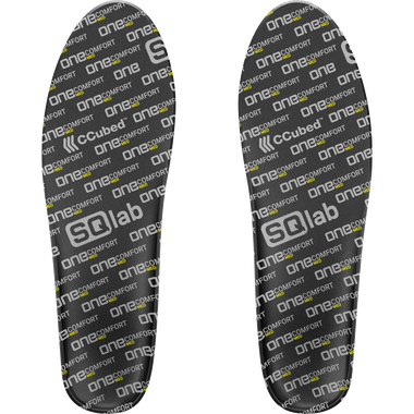 Semelles SQlab ONE comfort med en anthracite avec technologie ccubed, vue dessus paire