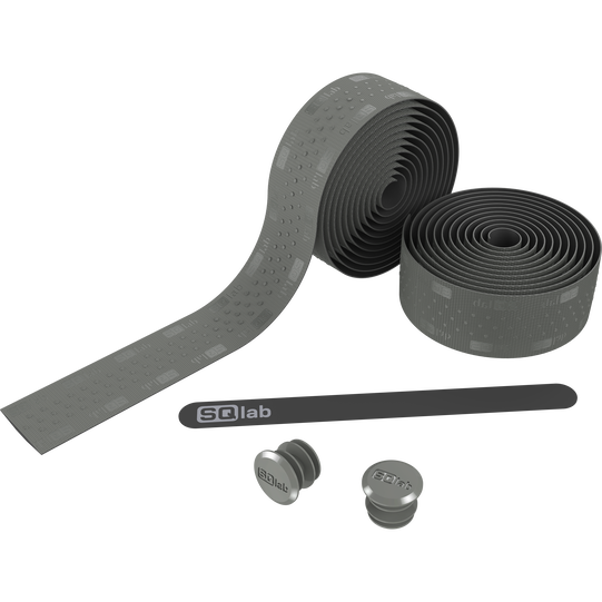 SQlab 712 handlebar tape in dark grey with end plugs and velcro strap
