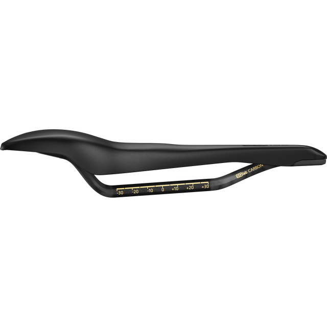 SQlab 612R Ergowave 2.0 Carbon racing saddle in matte black with carbon rails, side view