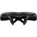 SQlab 612R ERGOWAVE 2.0 Carbon first edition road bike saddle in black with carbon rails, front view