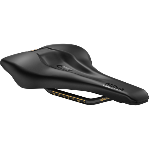 SQlab 612R Ergowave 2.0 Carbon First Edition road bike saddle in matte black with carbon rail