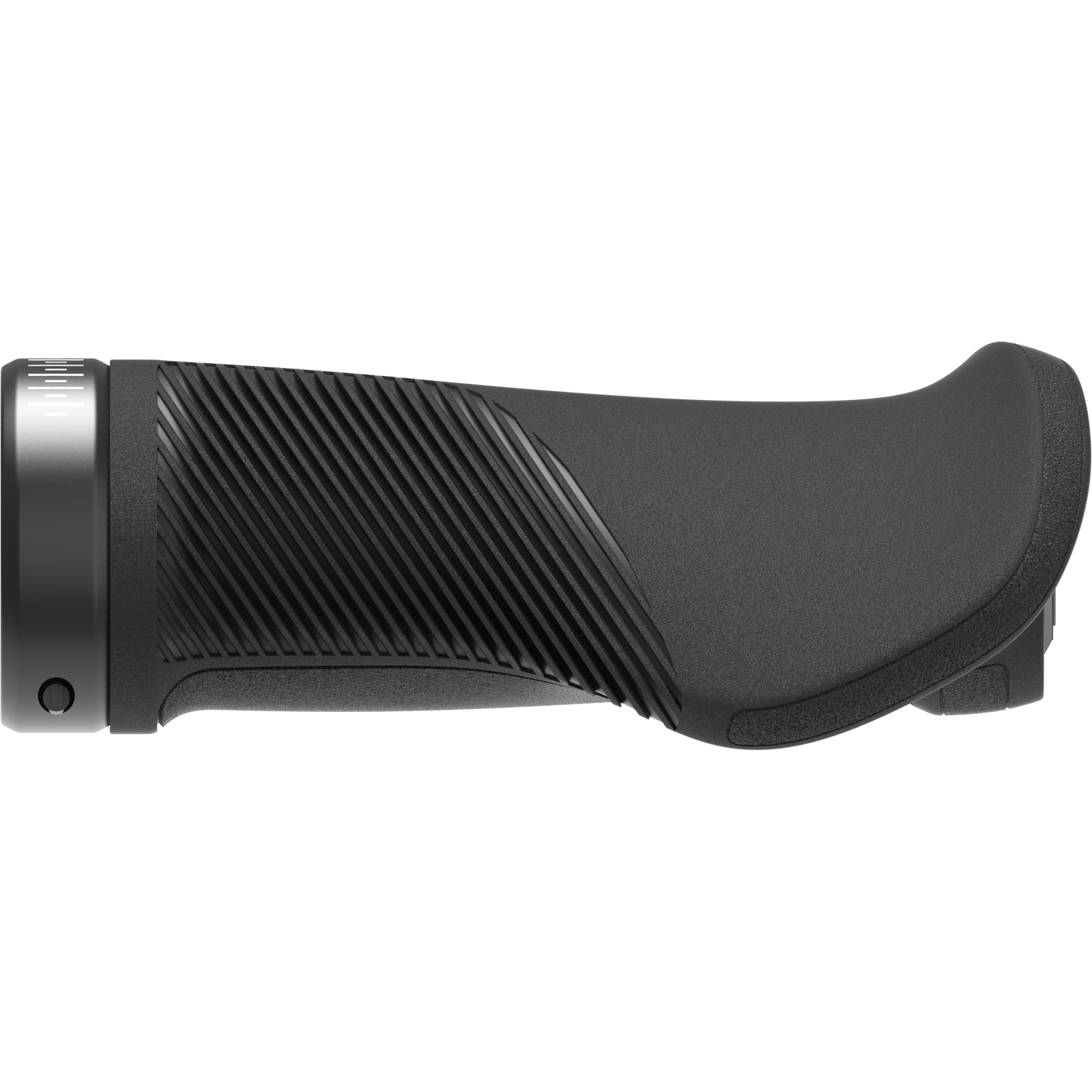 SQlab 702 2.0 Short ergonomic bicycle grip in black, side view