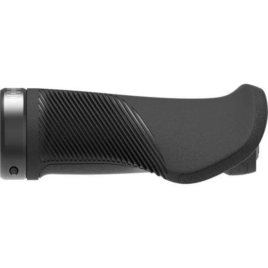 SQlab 702 2.0 Short ergonomic bicycle grip in black, side view