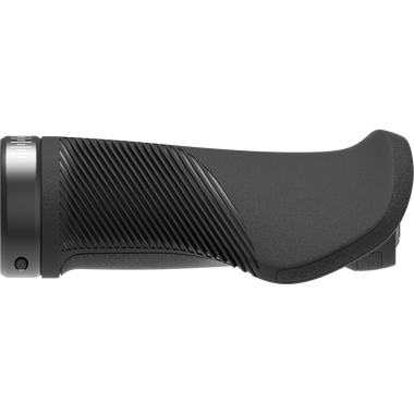 SQlab 702 2.0 Short ergonomic bicycle grip in black, side view