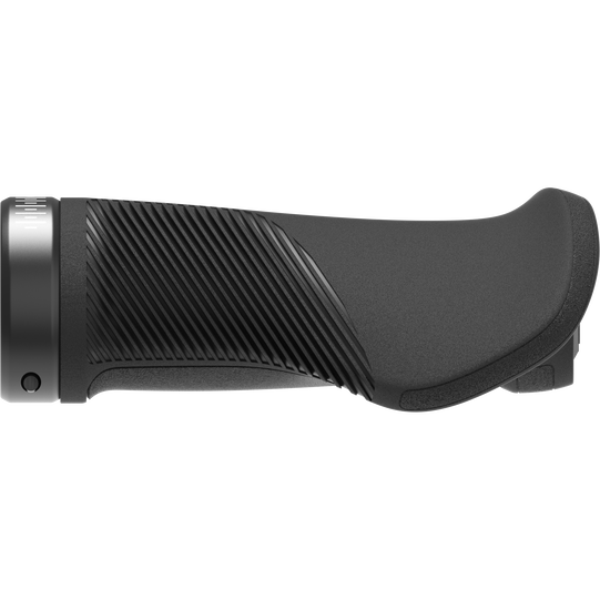 SQlab 702 2.0 Short ergonomic bicycle grip in black, side view