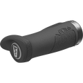 SQlab 702 2.0 Short ergonomic handlebar grip in dark grey, three-quarter view