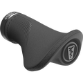 SQlab 702 2.0 Short ergonomic bicycle grip in dark charcoal with lamellar texture