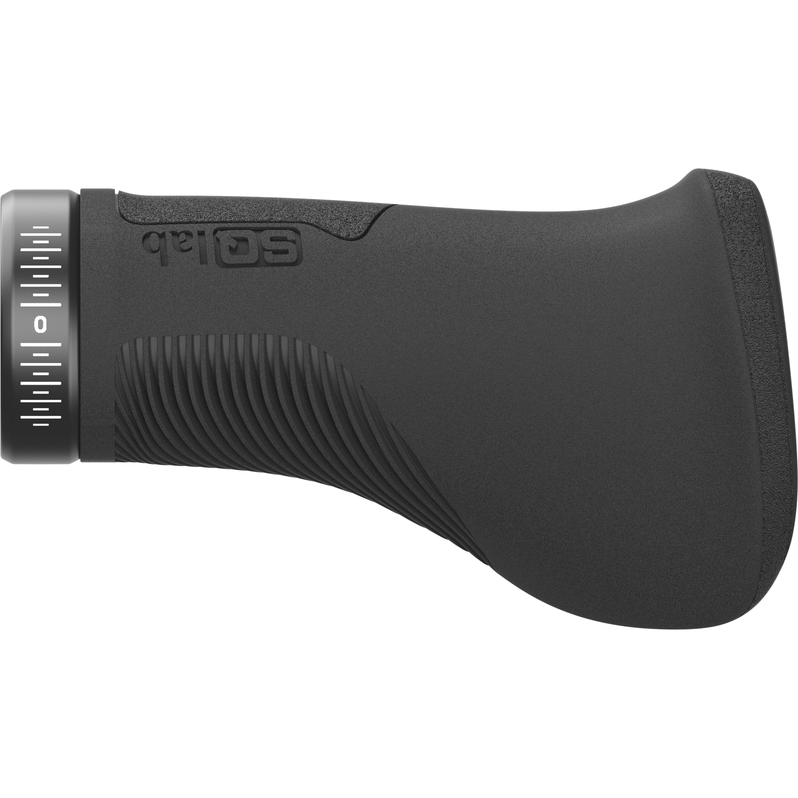 SQlab 702 2.0 Short ergonomic handlebar grip in black, side view