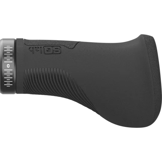 SQlab 702 2.0 Short ergonomic handlebar grip in black, side view