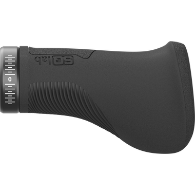 SQlab 702 2.0 Short ergonomic handlebar grip in black, side view