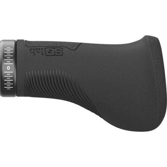 SQlab 702 2.0 Short ergonomic handlebar grip in black, side view