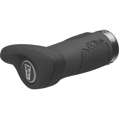 SQlab 721 2.0 Short ergonomic bicycle grip in dark grey with ergonomic wing and lock-on clamp collar