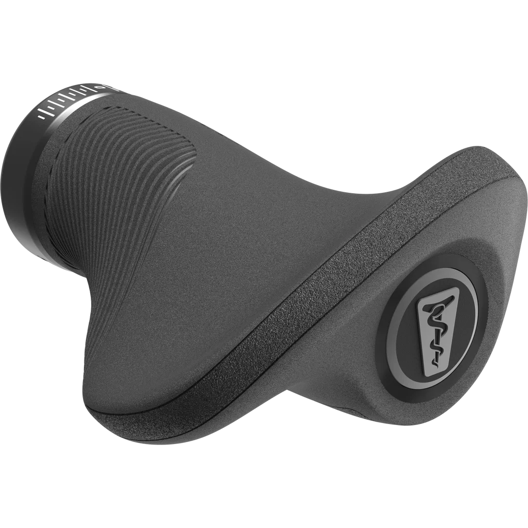 SQlab 721 2.0 Short ergonomic bicycle grip in dark grey with ergonomic wing and vibration-damping lamellae