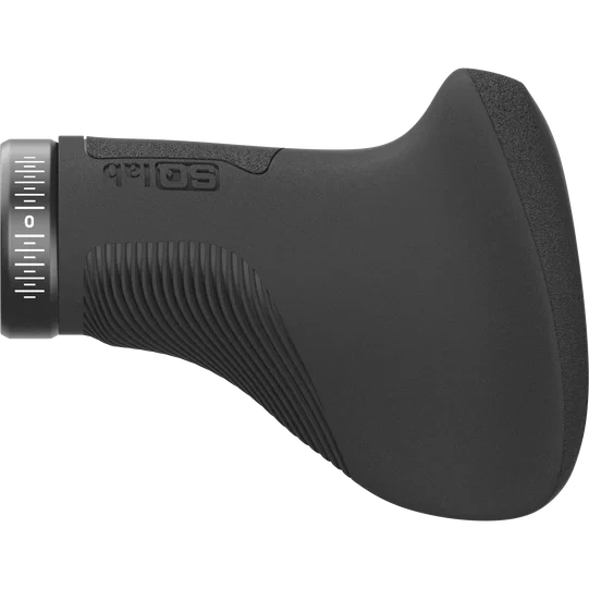SQlab 721 2.0 Short ergonomic bicycle grip in black with ergonomic wing, side view