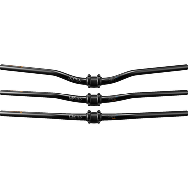 SQlab 311 Alu mountain bike handlebar 27.0mm in black showing high, med and low rise variants