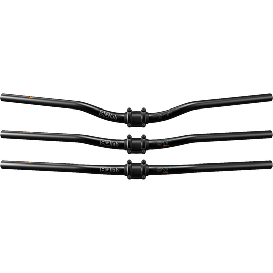 SQlab 311 Alu mountain bike handlebar 27.0mm in black showing high, med and low rise variants