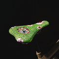 SQlab 6OX ERGOWAVE active 2.2 ltd. Metzger bike saddle in lime green graphic print