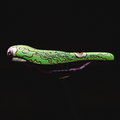 SQlab 6OX ERGOWAVE active 2.2 ltd. Metzger saddle in lime green with signature monster graphic