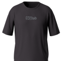 SQlab TITD SS unisex oversized t-shirt in black with tone-on-tone logo front view