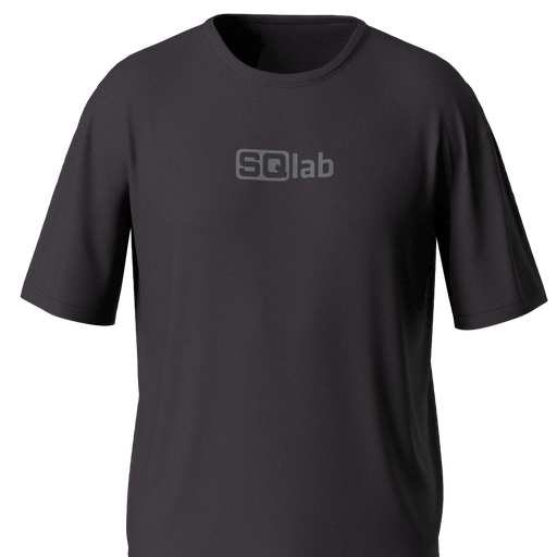 SQlab TITD SS unisex oversized t-shirt in black with tone-on-tone logo front view
