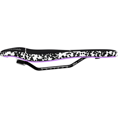 SQlab ClipOn 611 Infinergy ERGOWAVE active 2.1 saddle in black, white splatter and lavender