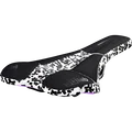 SQlab ClipOn 611 Infinergy ERGOWAVE active 2.1 ltd. saddle in black and white animal print with purple accents