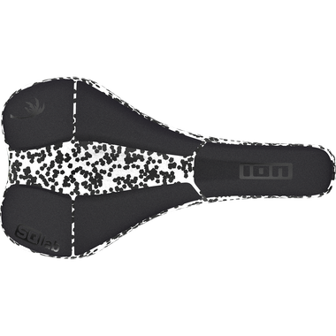 SQlab ClipOn 611 Infinergy ERGOWAVE active saddle in black and white speckle pattern