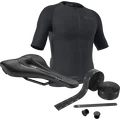 SQlab Road Plus cycling bundle with 612 saddle, jersey and handlebar tape in anthracite black