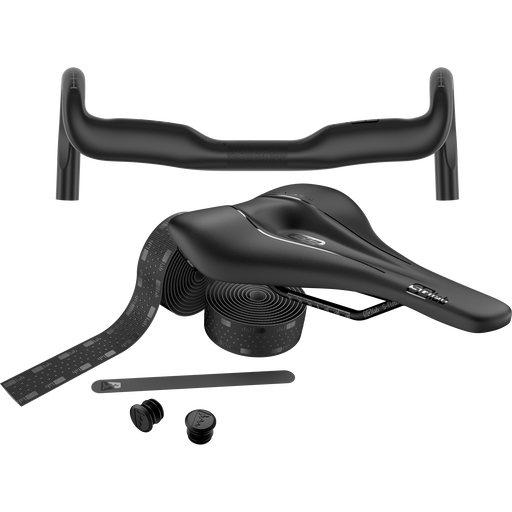 SQlab Road Complete bundle with carbon handlebar, saddle 612 and handlebar tape in black