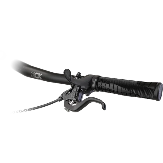 SQlab 411 MTB 3.0 inner barend in matte black mounted on handlebar with Magura brake lever