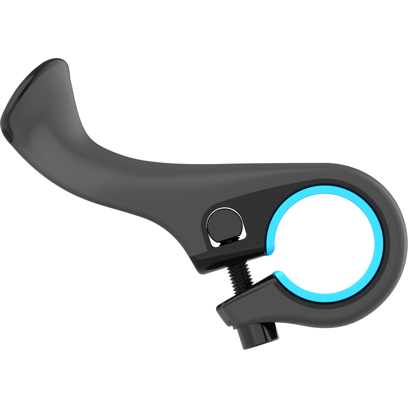 SQlab 411 MTB 3.0 inner bar end onesize in charcoal and cyan