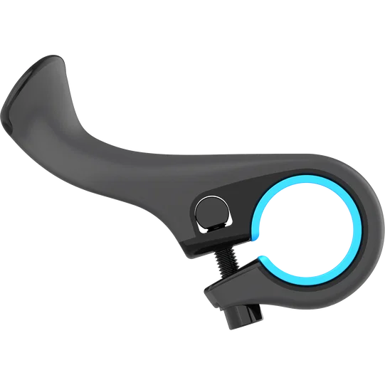 SQlab 411 MTB 3.0 inner bar end onesize in charcoal and cyan