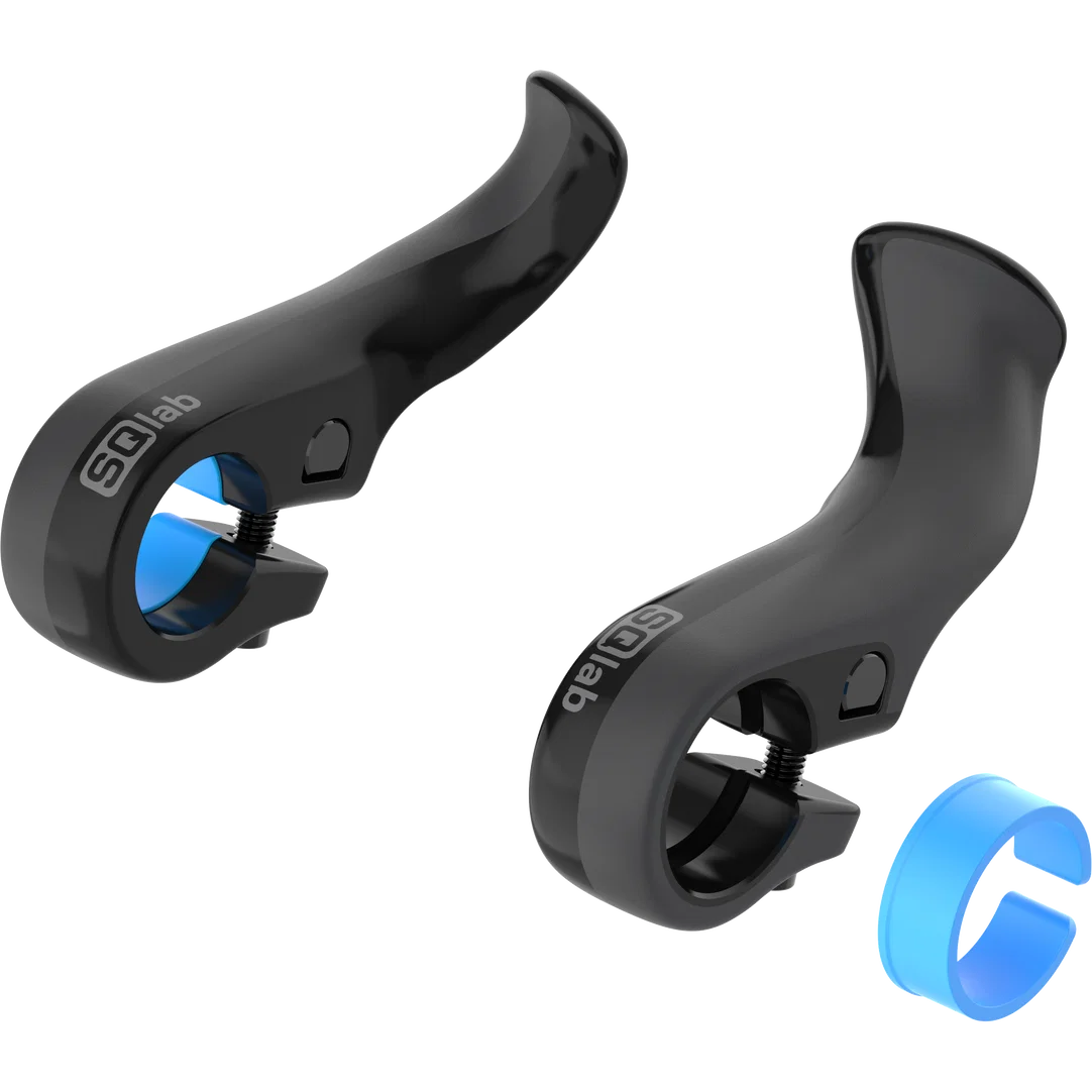 SQlab 411 MTB 3.0 inner bar ends in black with blue shim ring