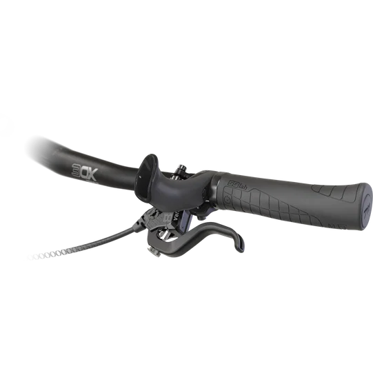 SQlab 410 Trekking inner bar end onesize in matte black with brake lever on handlebar