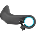 SQlab 410 Trekking inner bar end in dark charcoal with cyan clamp ring